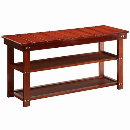 OXFORD COLLECTION Utility Mudroom Bench, Cherry - 35 x 17 x 11.87 in. 203300CH